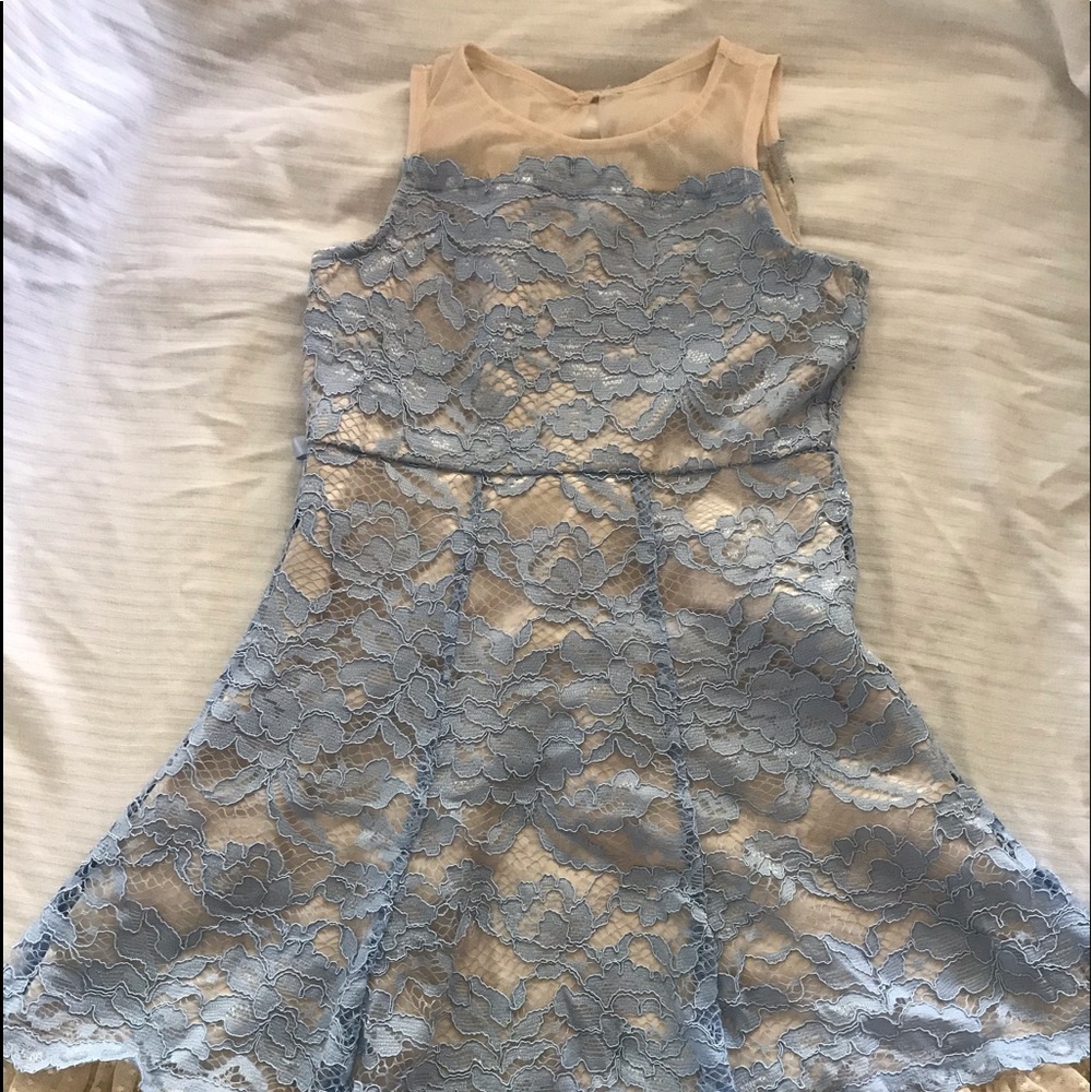 Girls light blue lace dress, 6